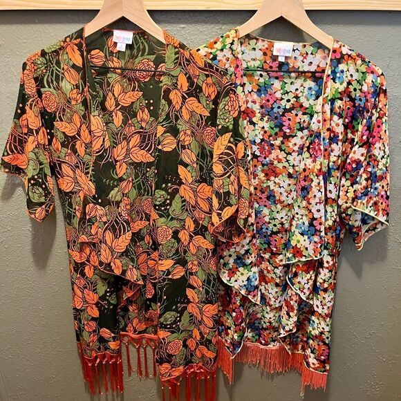 Kimono Robes Short Sleeve Tops Set of 2 - Picture 1 of 6